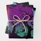 Spuk Friedhof mit den Grabsteinen Halloween Geschenkpapier Set (Beispiel)