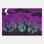 Spuk Friedhof mit den Grabsteinen Halloween Geschenkpapier Set (Vorderseite)