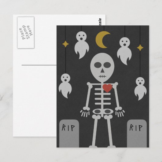 Spuk Friedhof Postkarte (Vorne/Hinten)