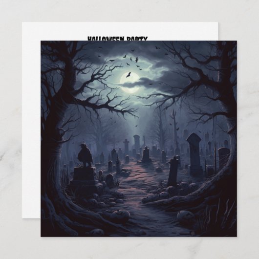 Spuk Friedhof: Twilight-Nekropole Einladung (Vorne/Hinten)