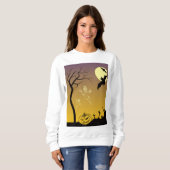 Spuk Friedhofsszene, Halloween Sweatshirt (Vorne ganz)