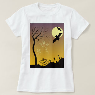 Spuk Friedhofsszene, Halloween T-Shirt