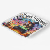 Spuk, fröhliches Halloween-Hexenpapierplatte Pappteller (Gewinkelt)