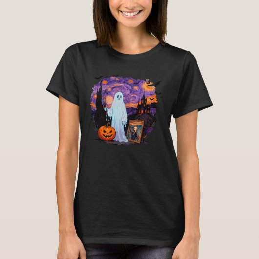 Spuk Ghost Spirit - Halloween Horror Night Scene T-Shirt (Vorderseite)