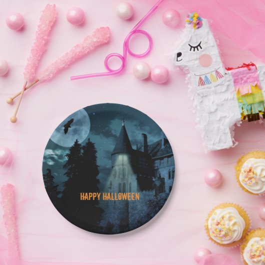 Spuk Goth Mansion Halloween Pappteller (Party)