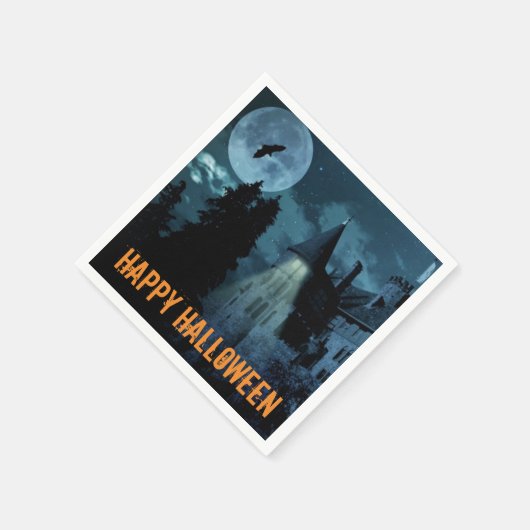 Spuk Goth Mansion Halloween Serviette (Ecke)