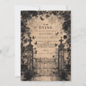 Spuk Gothic Gate Halloween Einladung (Vorderseite)