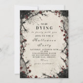 Spuk gotische Rose Halloween Feier Einladung (Vorderseite)