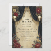 Spuk gotisches Candlelight Halloween Einladung (Vorderseite)