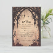 Spuk gotisches Halloween Einladung (Stehend Vorderseite)