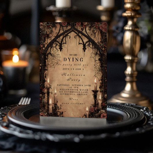 Spuk gotisches Halloween Einladung
