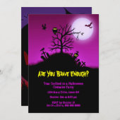 Spuk Grave Yard Halloween-Party Einladung (Vorne/Hinten)