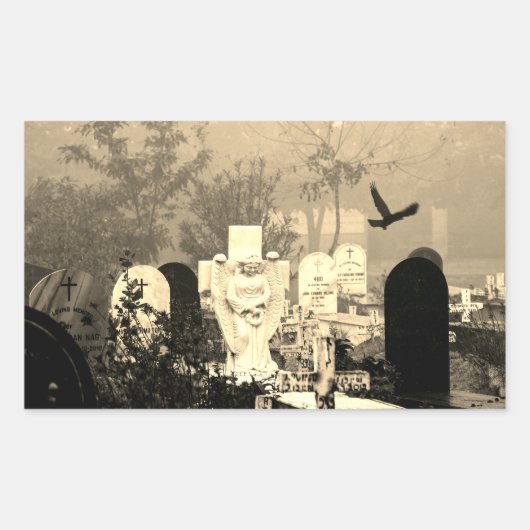 SPUK GRAVEYARD-REKTANGELSTICKER RECHTECKIGER AUFKLEBER (Vorderseite)