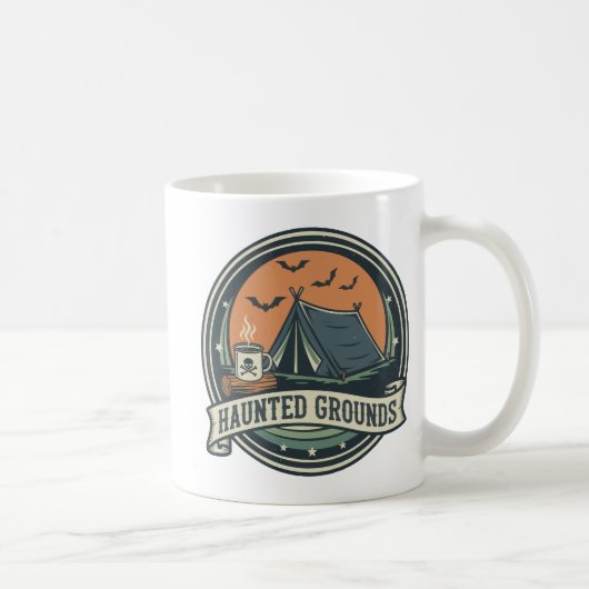 Spuk Gründe Spookes Camping Kaffeedesign Kaffeetasse (Rechts)