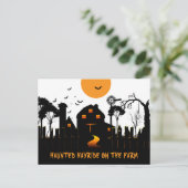 Spuk Halloween auf dem Bauernhof Postkarte (Stehend Vorderseite)