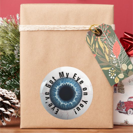 👁️ Spuk Halloween-Auge Runder Aufkleber (Feiertag)