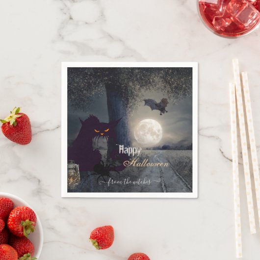 Spuk Halloween Black Cat Paper Serviette (Beispiel)