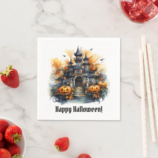 Spuk Halloween Castell Paper Party Napkin Serviette (Beispiel)