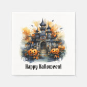 Spuk Halloween Castell Paper Party Napkin Serviette (Vorderseite)