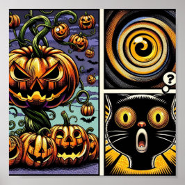 Spuk Halloween: Comic Book Pumpkin Patch Poster