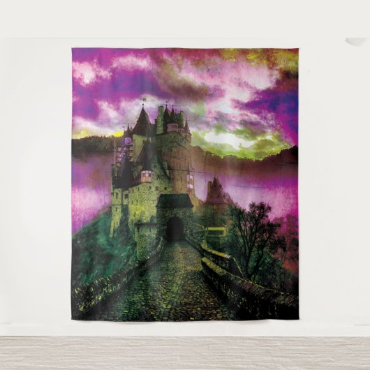 Spuk Halloween-Foto im Hintergrund Wandteppich (Vorderseite)