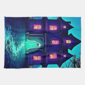 Spuk Halloween-Ghost-House-Design Geschirrtuch (Horizontal)