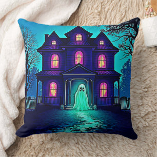 Spuk Halloween-Ghost-House-Design Kissen