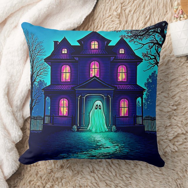 Spuk Halloween-Ghost-House-Design Kissen (Decke)