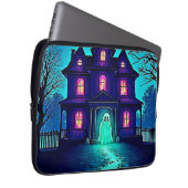 Spuk Halloween-Ghost-House-Design Laptopschutzhülle (Vorne Rechts)