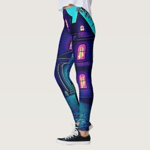 Spuk Halloween-Ghost-House-Design Leggings