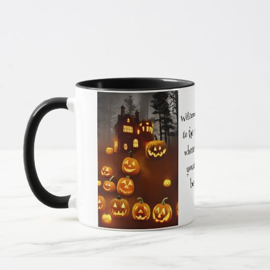 Spuk Halloween-Haus Tasse (Links)