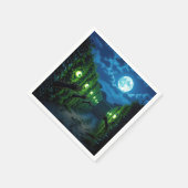 Spuk Halloween-Hedge-Horror Serviette (Ecke)