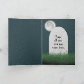 Spuk Halloween-Herrenhaus im Mondschein Karte (Innenseite)