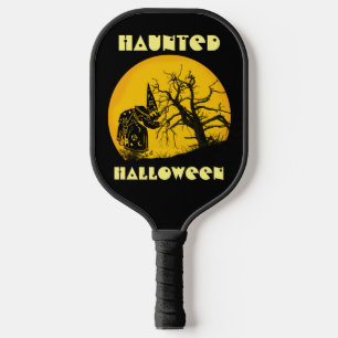 Spuk Halloween-Hexe Vollmond-Totenbaum Pickleball Schläger