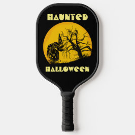 Spuk Halloween-Hexe Vollmond-Totenbaum Pickleball Schläger
