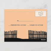 Spuk Halloween-Hochzeit Postkarte (Rückseite)