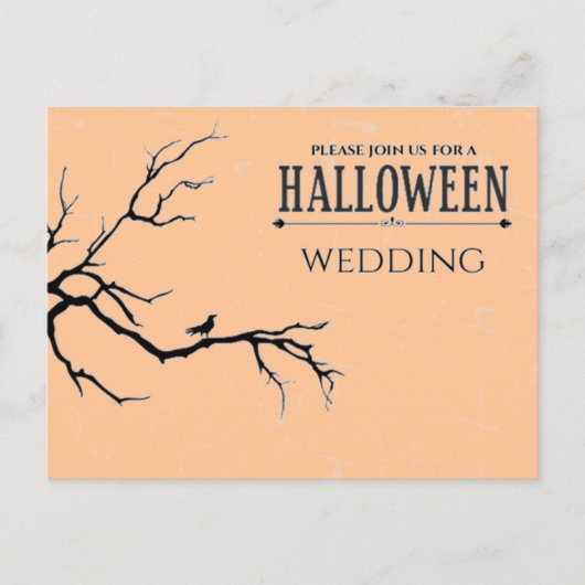 Spuk Halloween-Hochzeit Postkarte (Vorderseite)