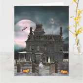 Spuk Halloween House 1 Karte (Gelbe Blume)