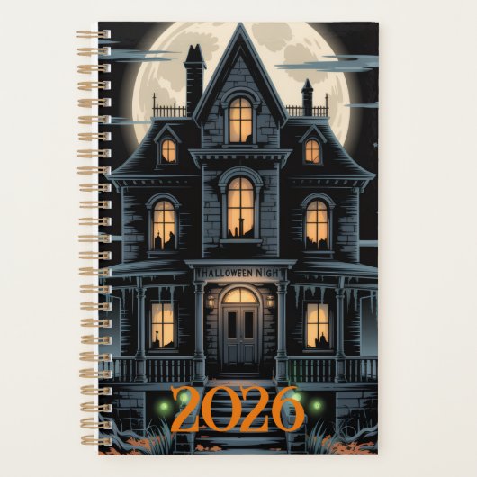 Spuk Halloween House, ich Liebe Halloween, Planer (Vorderseite)