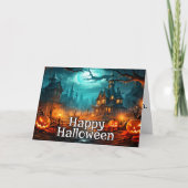 Spuk Halloween-House Karte (Vorderseite)