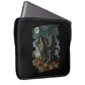 Spuk Halloween House mit Pumpkins und Vollmond Laptopschutzhülle (Vorne Rechts)