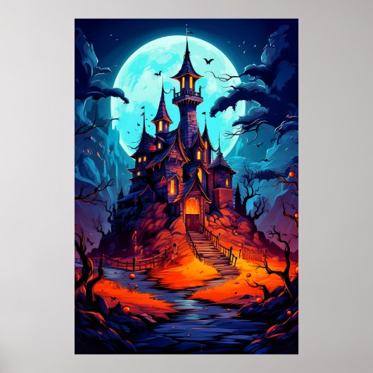 Spuk Halloween-House Poster (Vorne)