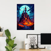 Spuk Halloween-House Poster (Heimbüro)