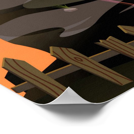 Spuk Halloween-House-Poster Poster (Ecke)