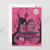 Spuk Halloween-House Postkarte (Vorne/Hinten)