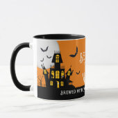 Spuk Halloween House Vampire Bat Black Cat Tasse (Links)