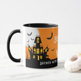 Spuk Halloween House Vampire Bat Black Cat Tasse