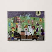 Spuk Halloween-illustriertes Party Puzzle (Horizontal)