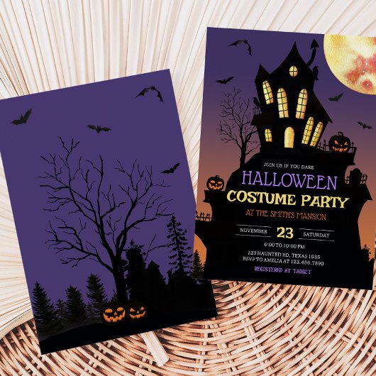 Spuk Halloween-KostümParty Einladung