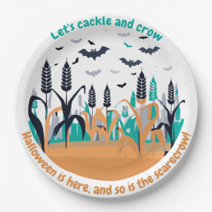 Spuk Halloween-Maisfeld Pappteller